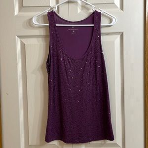 New York & Company sequin tank top XS